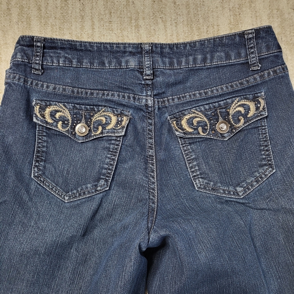 Christopher & Banks embellished boot cut mid-rise jeans - Picture 5 of 10